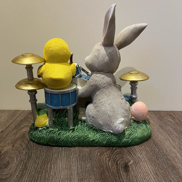 Absolutely Adorable Easter Bunny and Chick Drummer Figurine- NWT - Picture 3 of 6